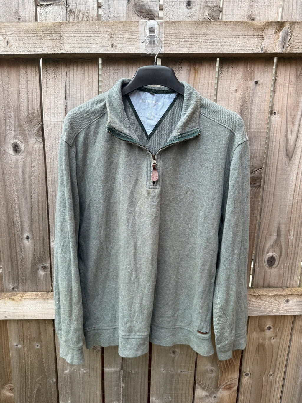 RJR John Rocha khaki jumper lightweight pullover with 1/4 zip and casual style.