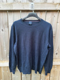 TAILORBYRD navy blue crew neck knit sweater soft lightweight fabric, pre-loved condition.