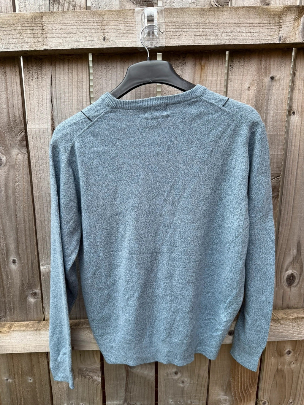 Dockers blue and grey striped knit sweater with vintage casual style, size M.