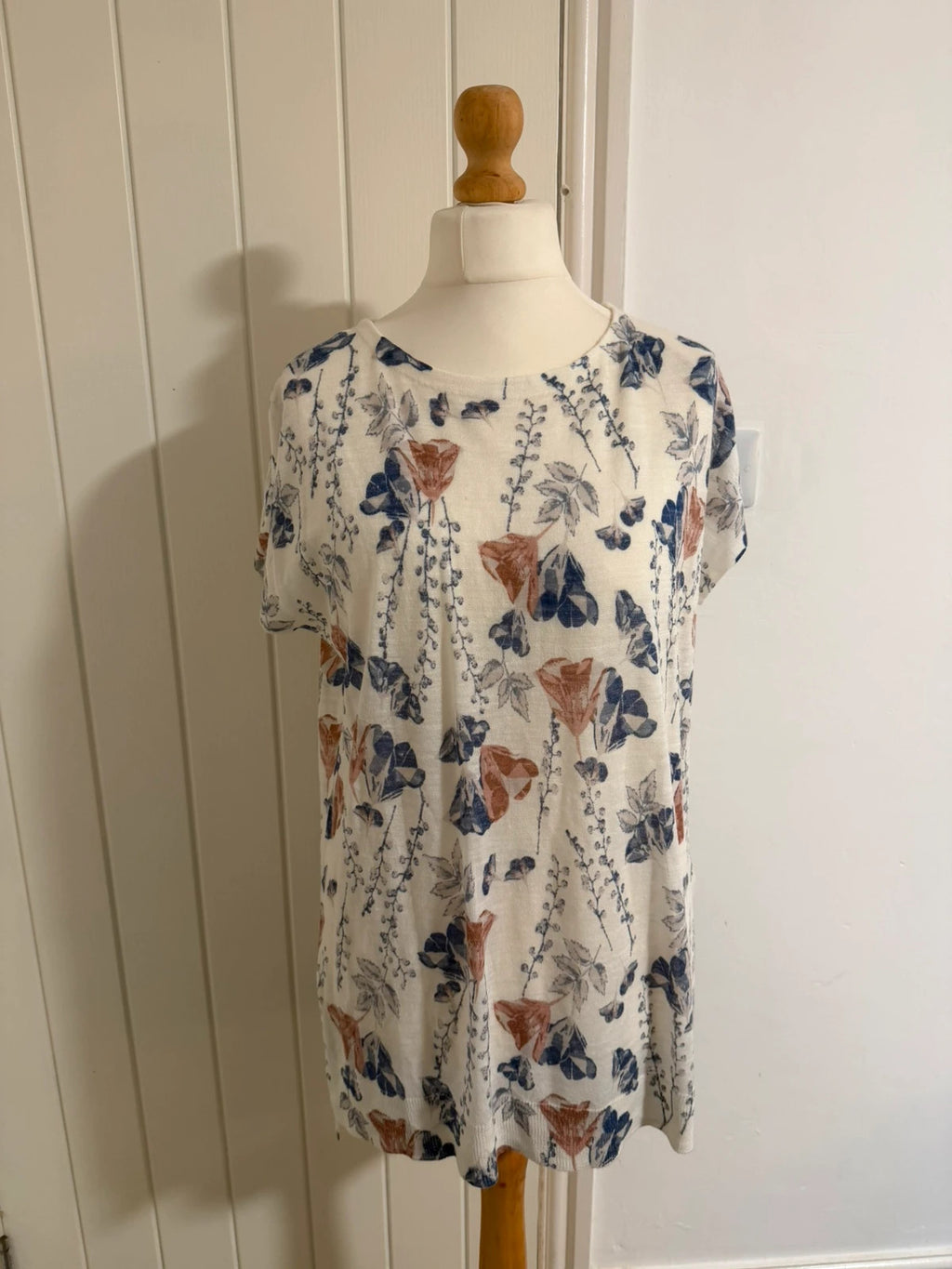 Marks & Spencer multi floral print loose fit blouse lightweight casual top