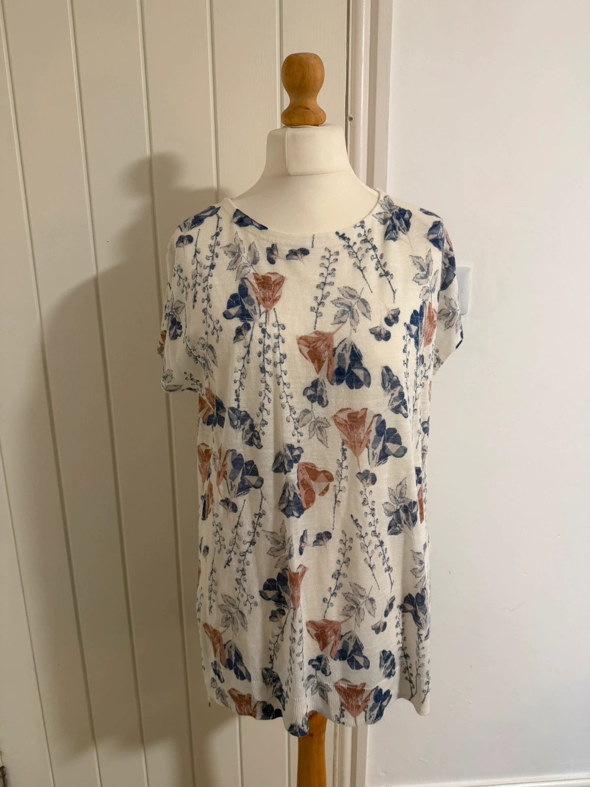 Marks & Spencer multi floral print loose fit blouse lightweight casual top