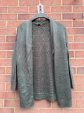 Primark khaki open knit cardigan sheer crochet lace longline cover up