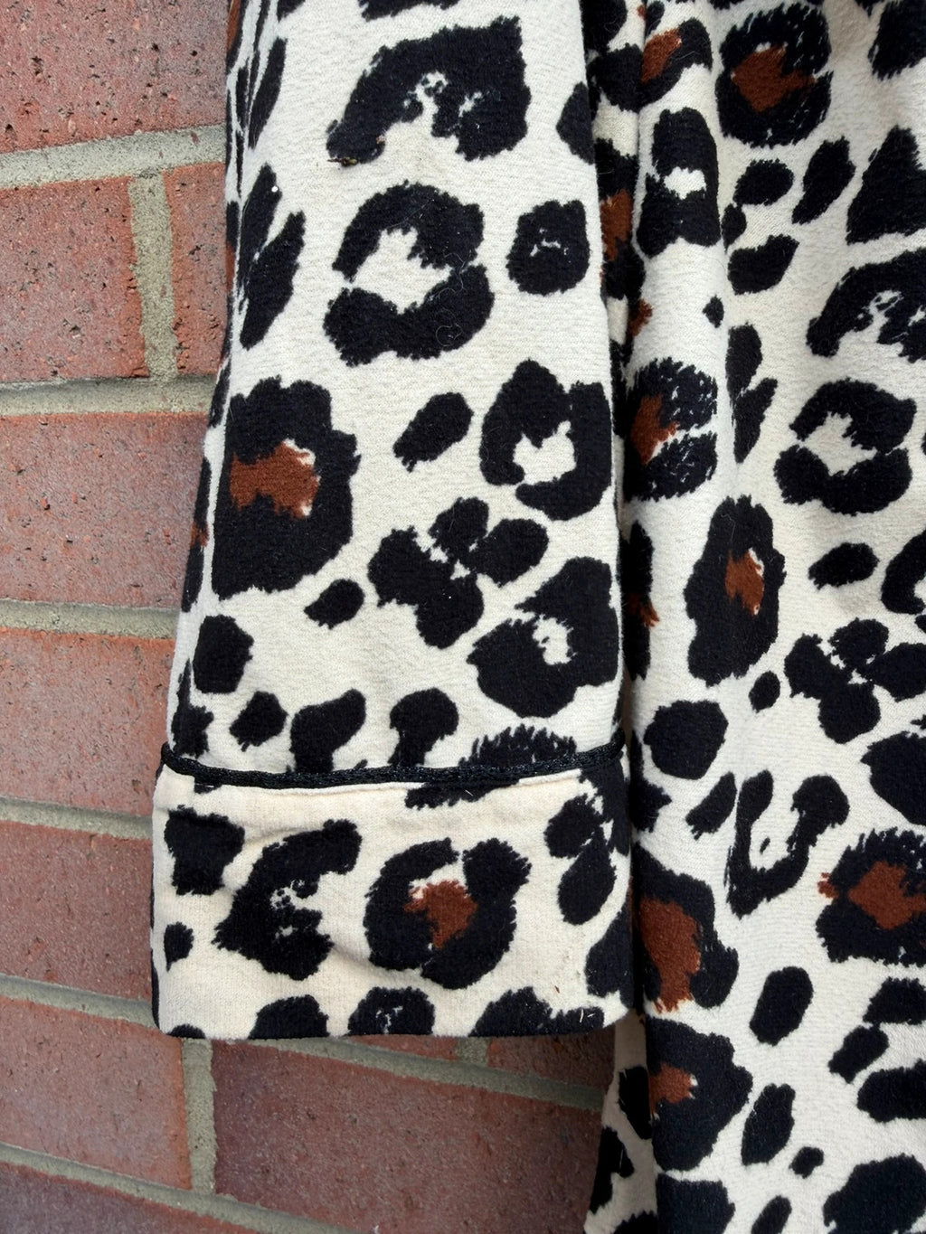 Next brown leopard print satin tunic blouse with animal print design.