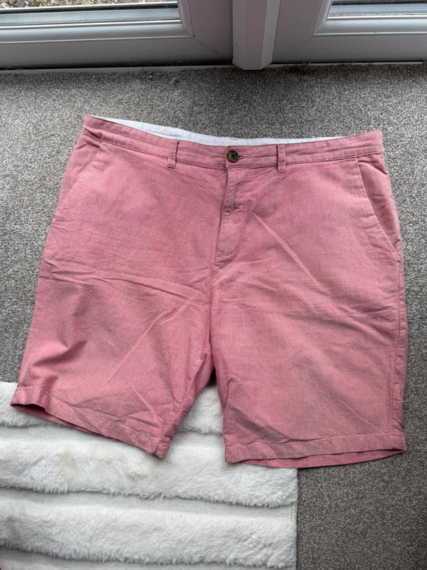 JEFF &CO pink chino shorts cotton material, pre-loved, smart casual style.
