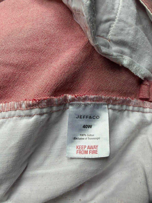 JEFF &CO pink chino shorts cotton material, pre-loved, smart casual style.
