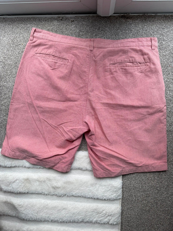 JEFF &CO pink chino shorts cotton material, pre-loved, smart casual style.