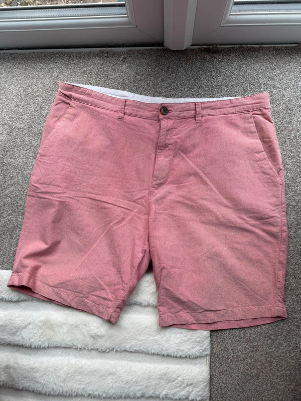 JEFF &CO pink chino shorts cotton material, pre-loved, smart casual style.