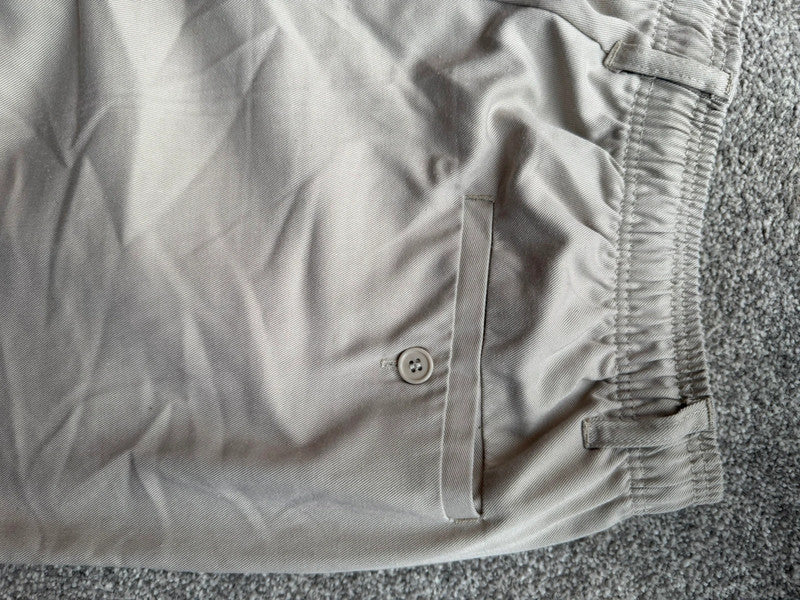 Casuals beige shorts lightweight fabric elastic waist casual summer style