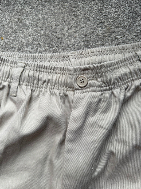 Casuals beige shorts lightweight fabric elastic waist casual summer style