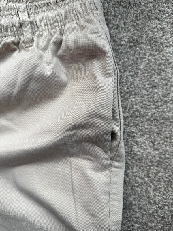 Casuals beige shorts lightweight fabric elastic waist casual summer style