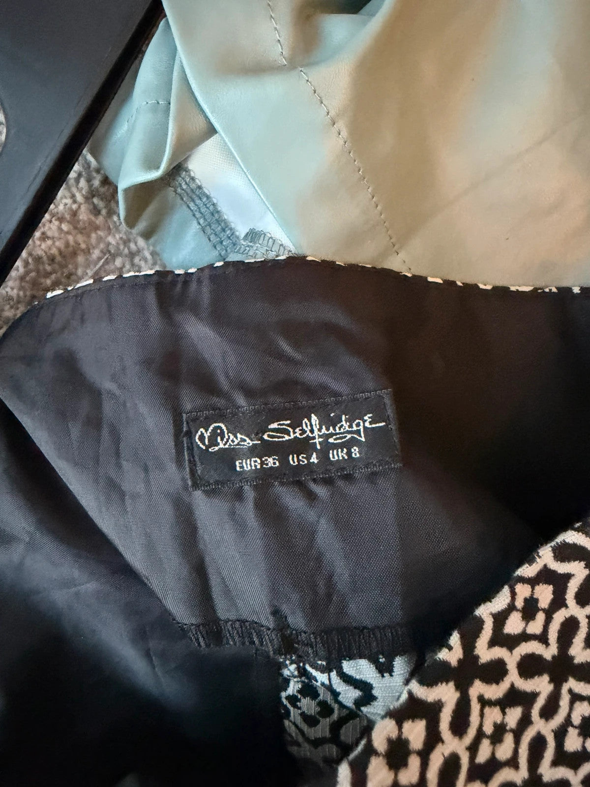 Miss Selfridge black and white geometric skort tailored mini skirt with smart casual style.