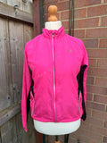 Karrimor pink ski suit zip-up with visible stain, perfect for gorpcore style.