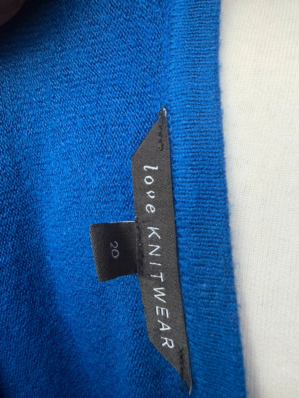 Bonmarche blue lightweight knit jumper with casual style and soft texture.