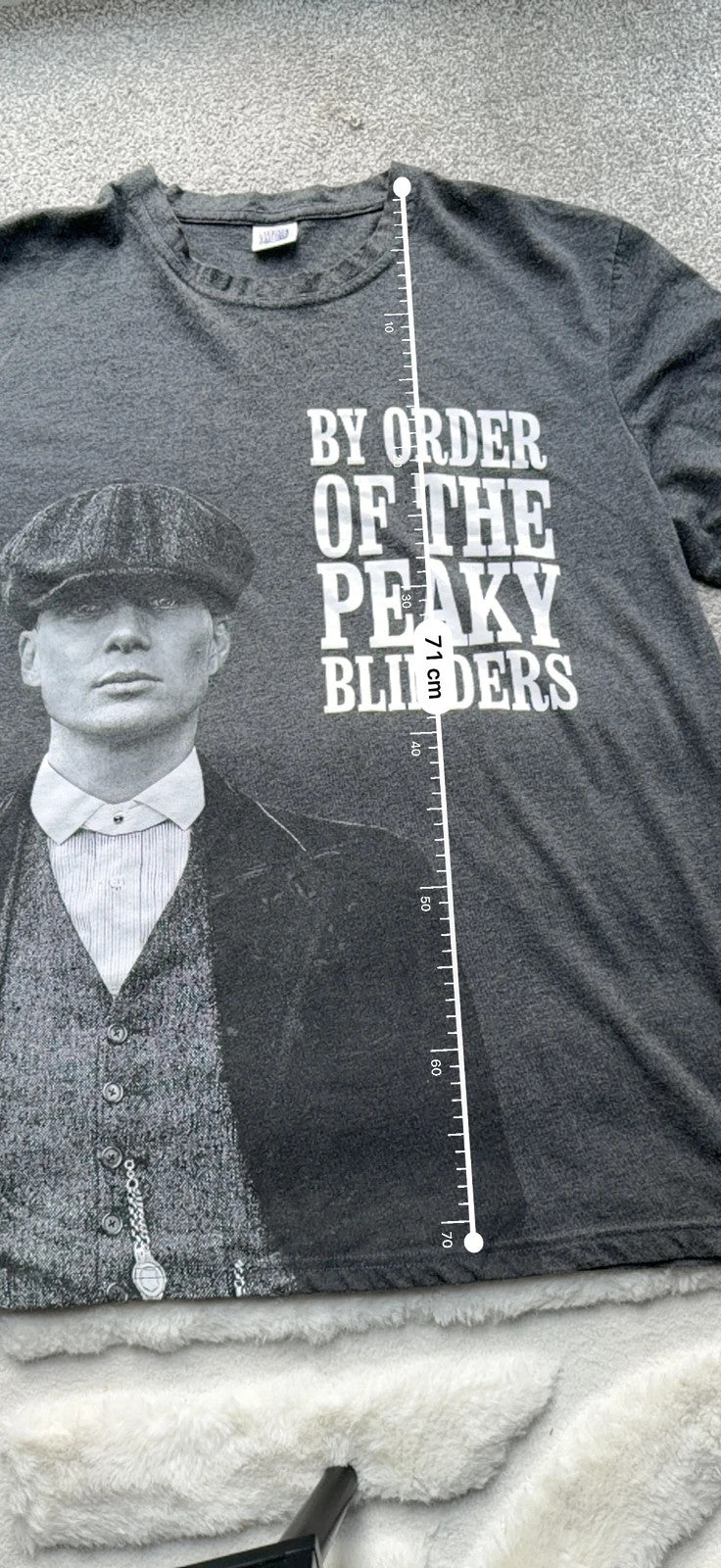 Garrison Tailor black and grey graphic tee featuring Peaky Blinders design and soft fabric.
