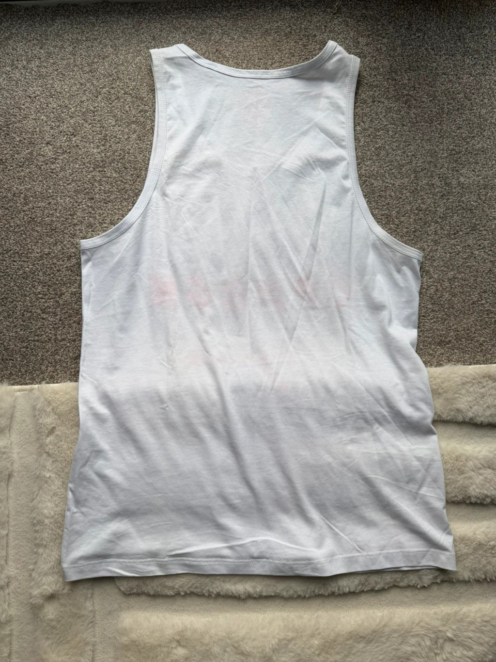 Jack & Jones white sleeveless vest, new without tags, minimalist design.