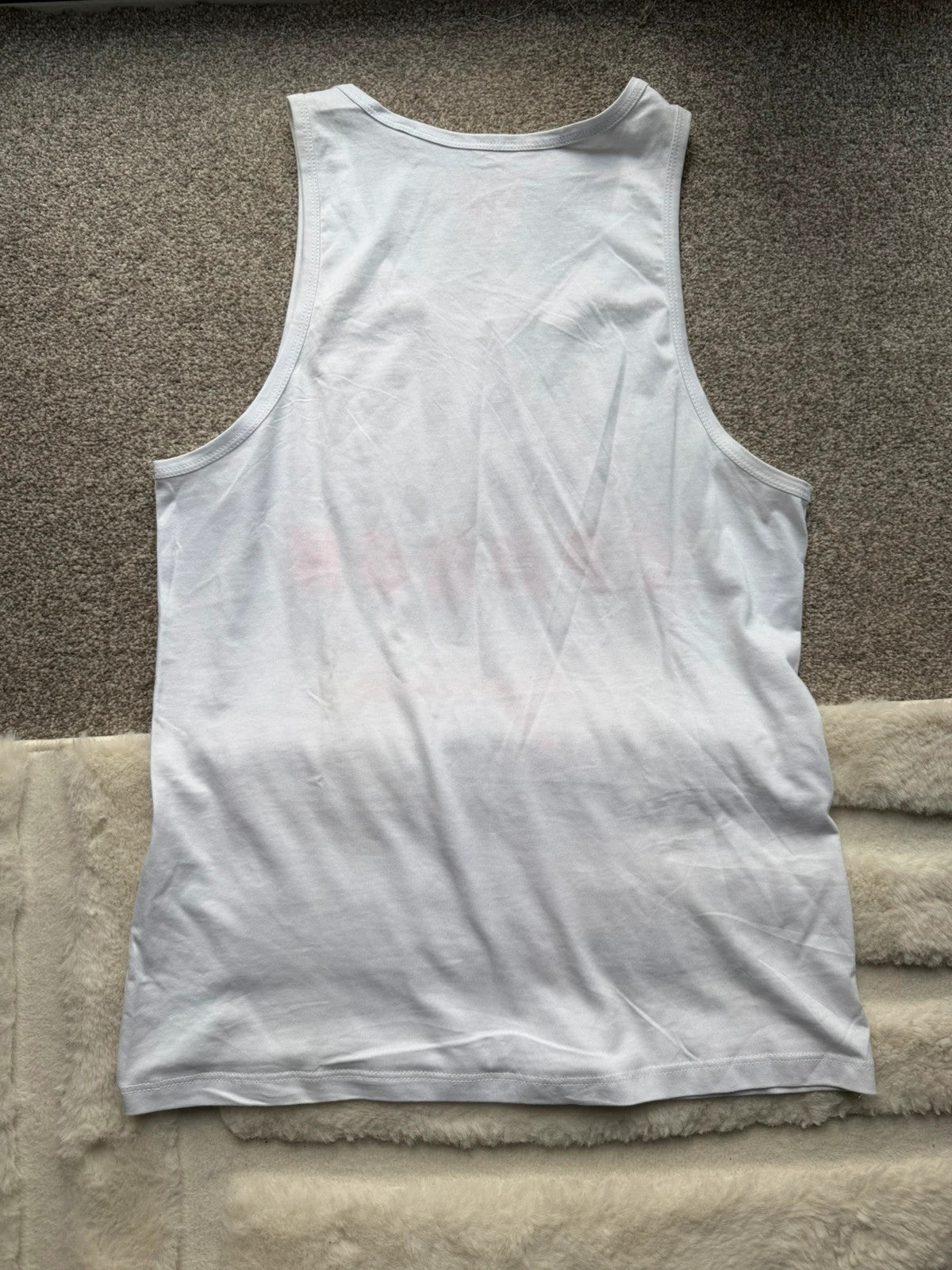 Jack & Jones white sleeveless vest, new without tags, minimalist design.