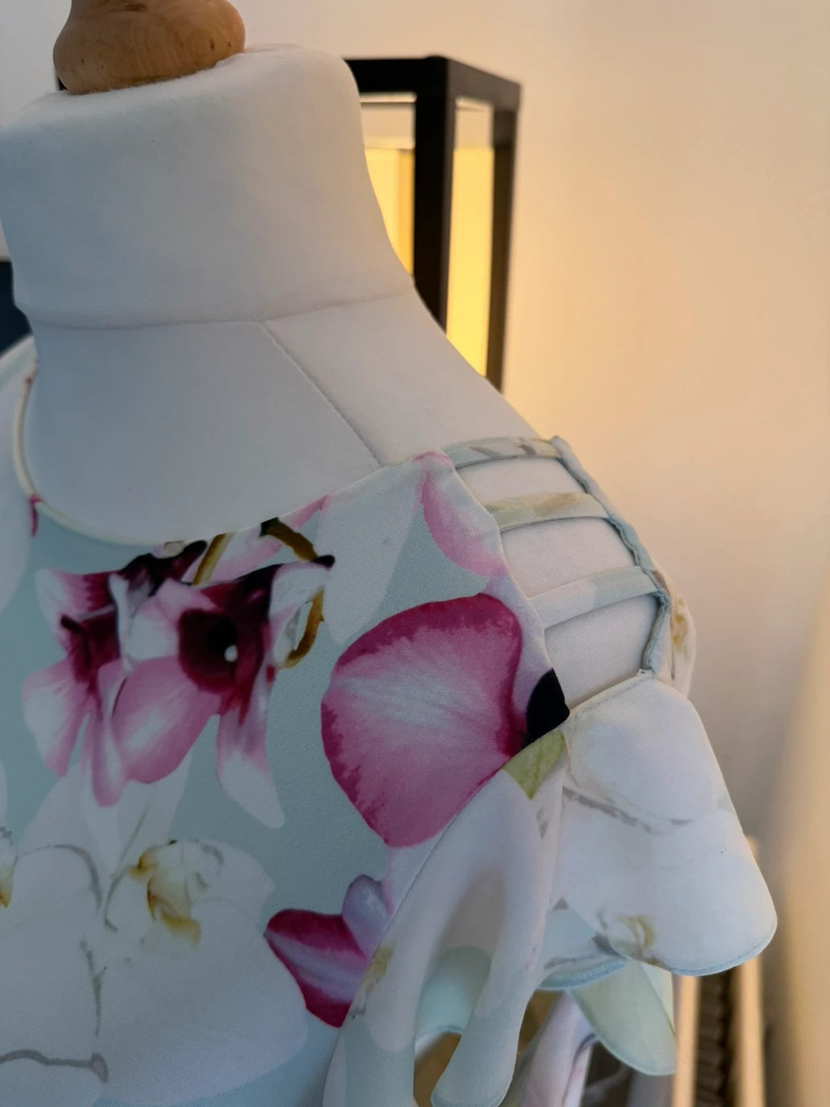 Wallis multi floral tunic dress in mint green, lightweight linen fabric, elegant summer style.