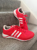 Adidas pink running trainers lightweight design with logo, pre-loved condition.
