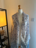 vintages multi floral lightweight scarf shawl wrap with vintage pattern