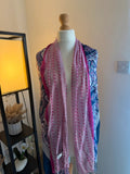 Laura Ashley multi paisley floral tassel pashmina scarf boho wrap