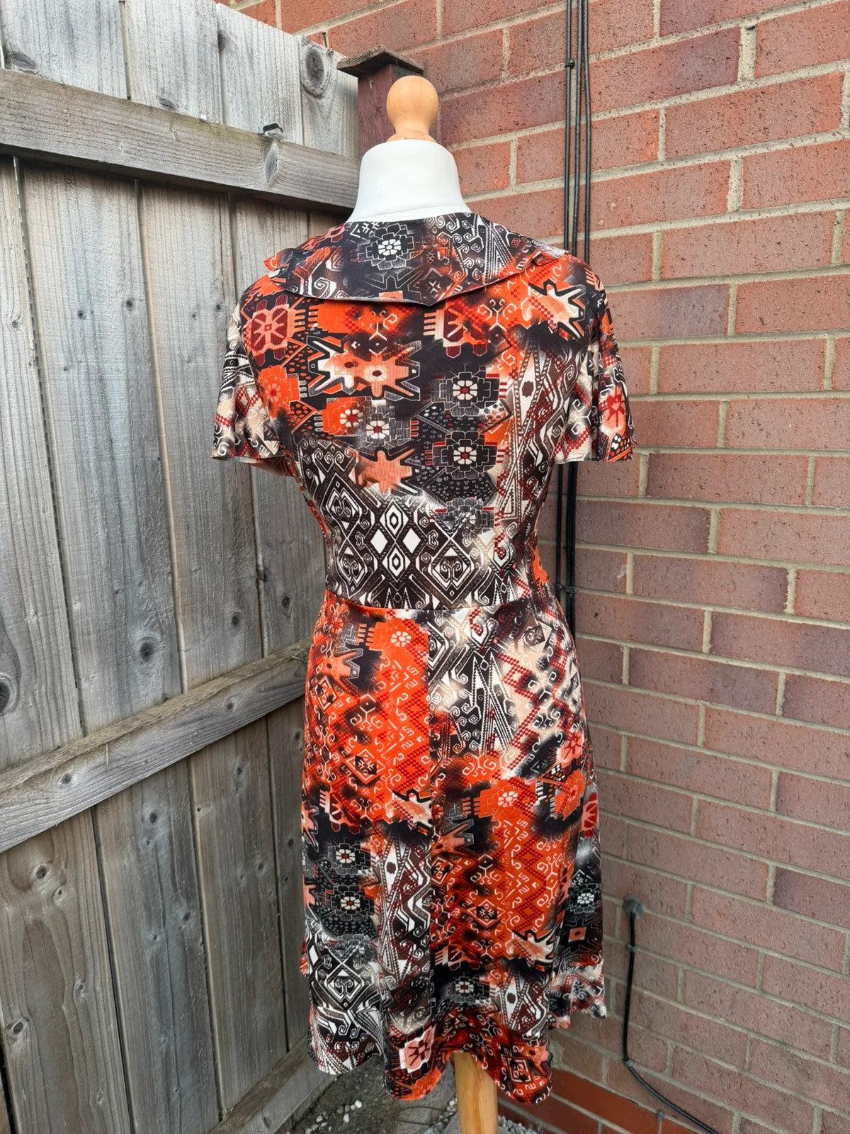Ashley Stewart multi-colour abstract print linen maxi dress with belt