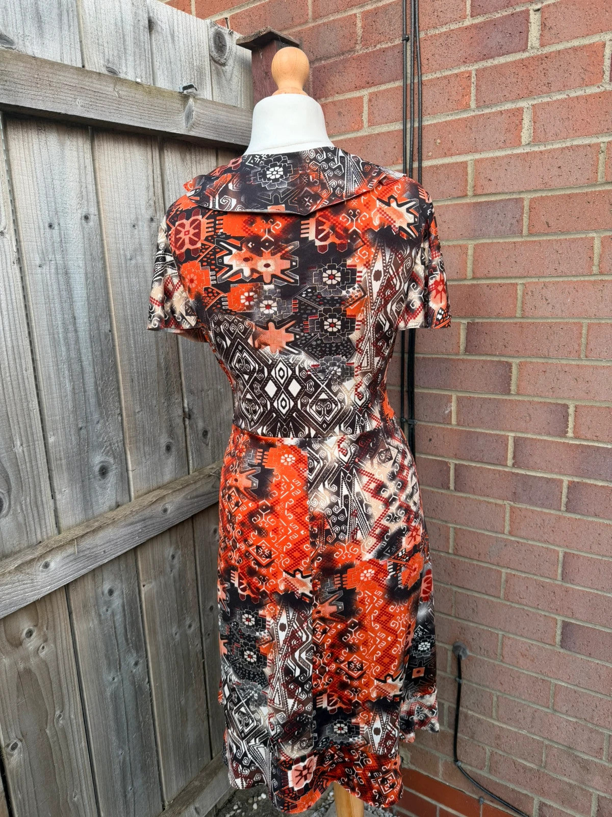 Ashley Stewart multi-colour abstract print linen maxi dress with belt