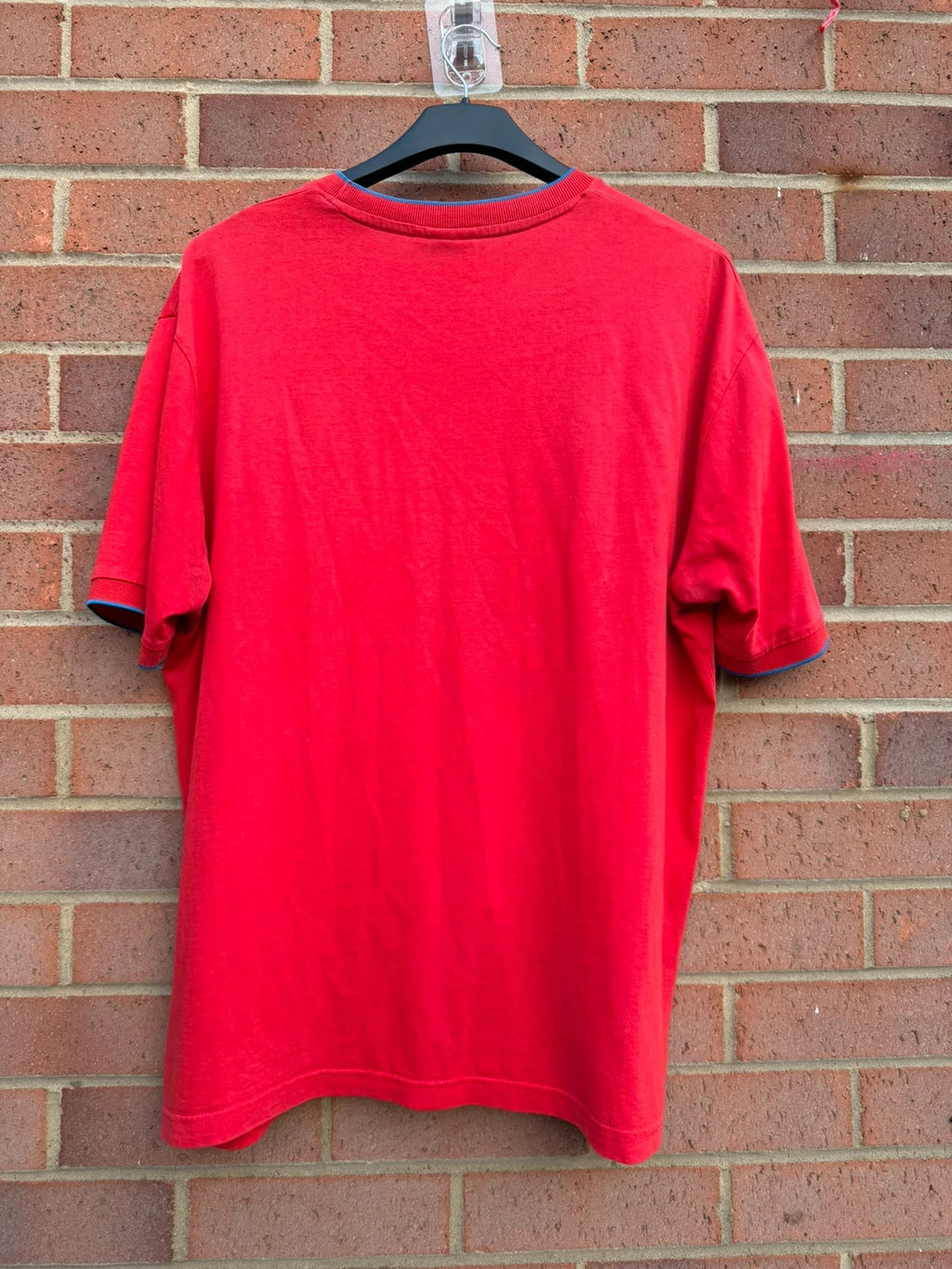 Slazenger red graphic t-shirt with logo print, crew neck, size XL.