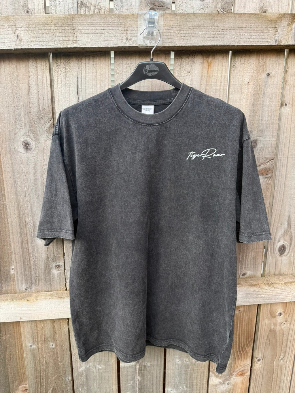 Vintage Dressing black grey graphic tee tiger print Japanese inspired oversized material
