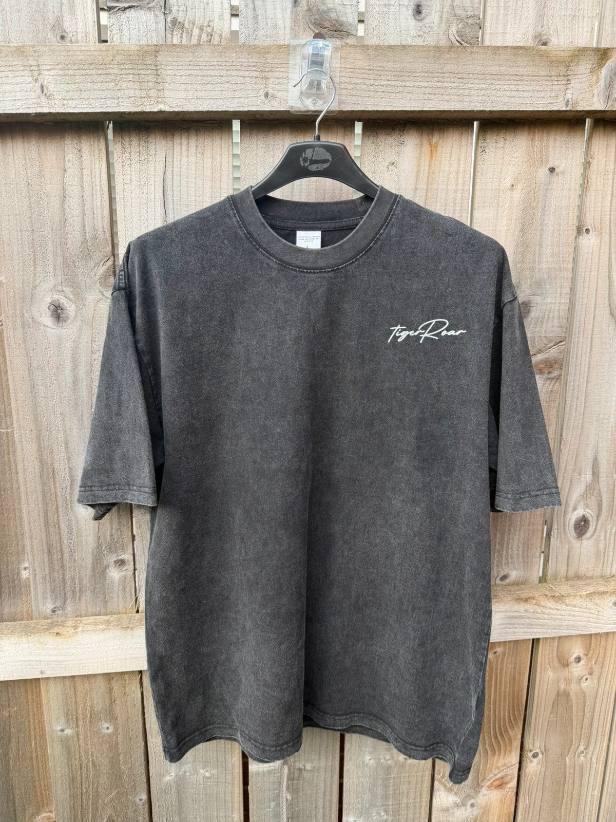 Vintage Dressing black grey graphic tee tiger print Japanese inspired oversized material