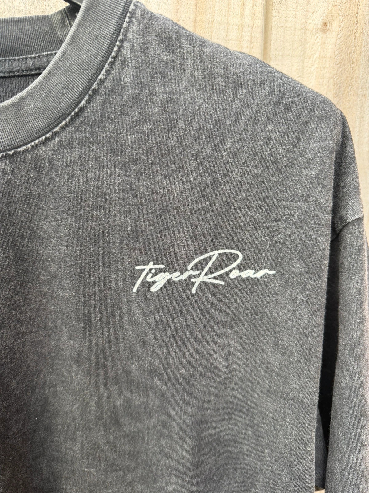 Vintage Dressing black grey graphic tee tiger print Japanese inspired oversized material