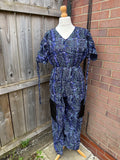 Purple African Print Maxi Dress Ankara Boho Festival Pocket Dress