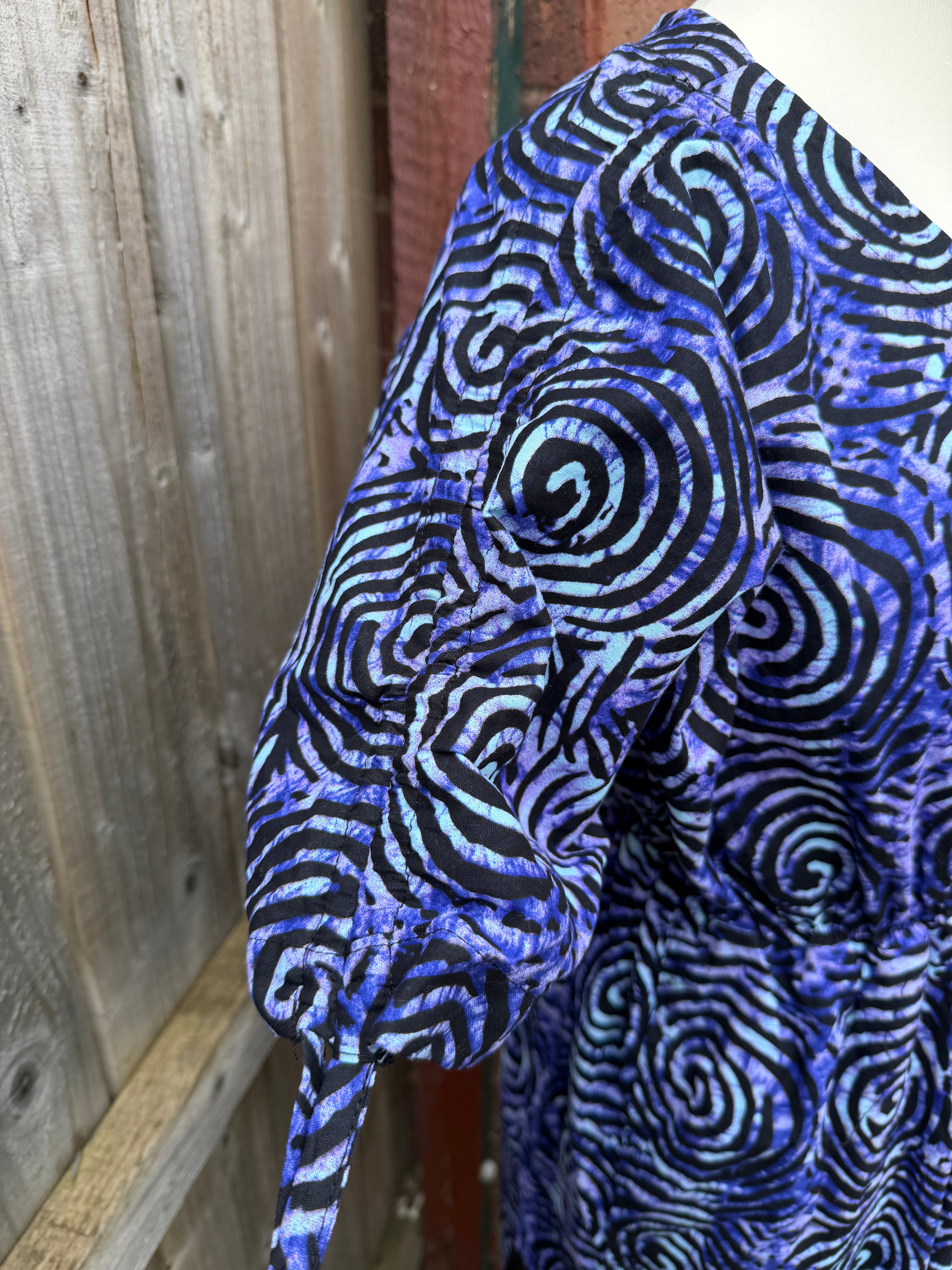 Purple African Print Maxi Dress Ankara Boho Festival Pocket Dress