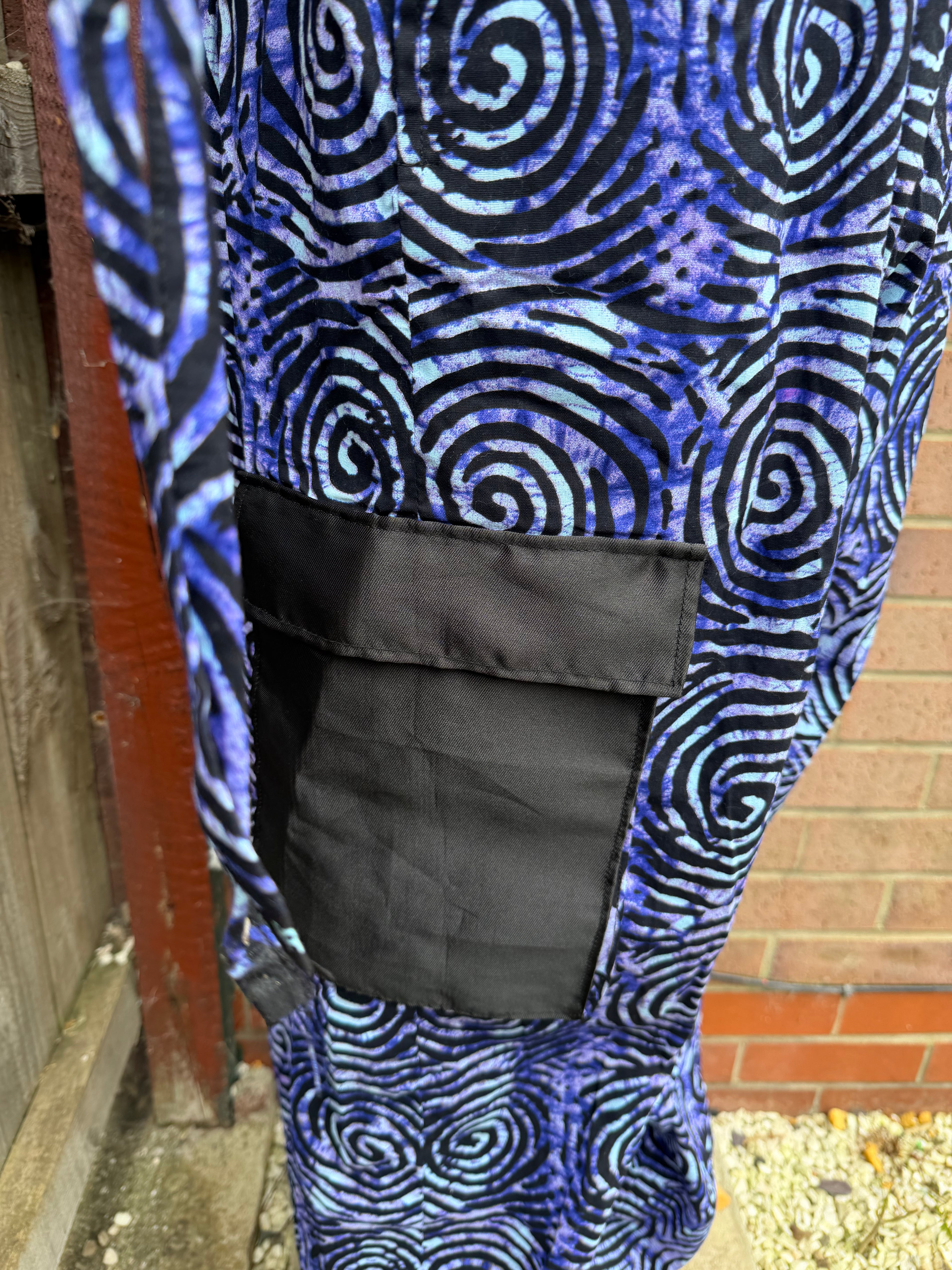 Purple African Print Maxi Dress Ankara Boho Festival Pocket Dress