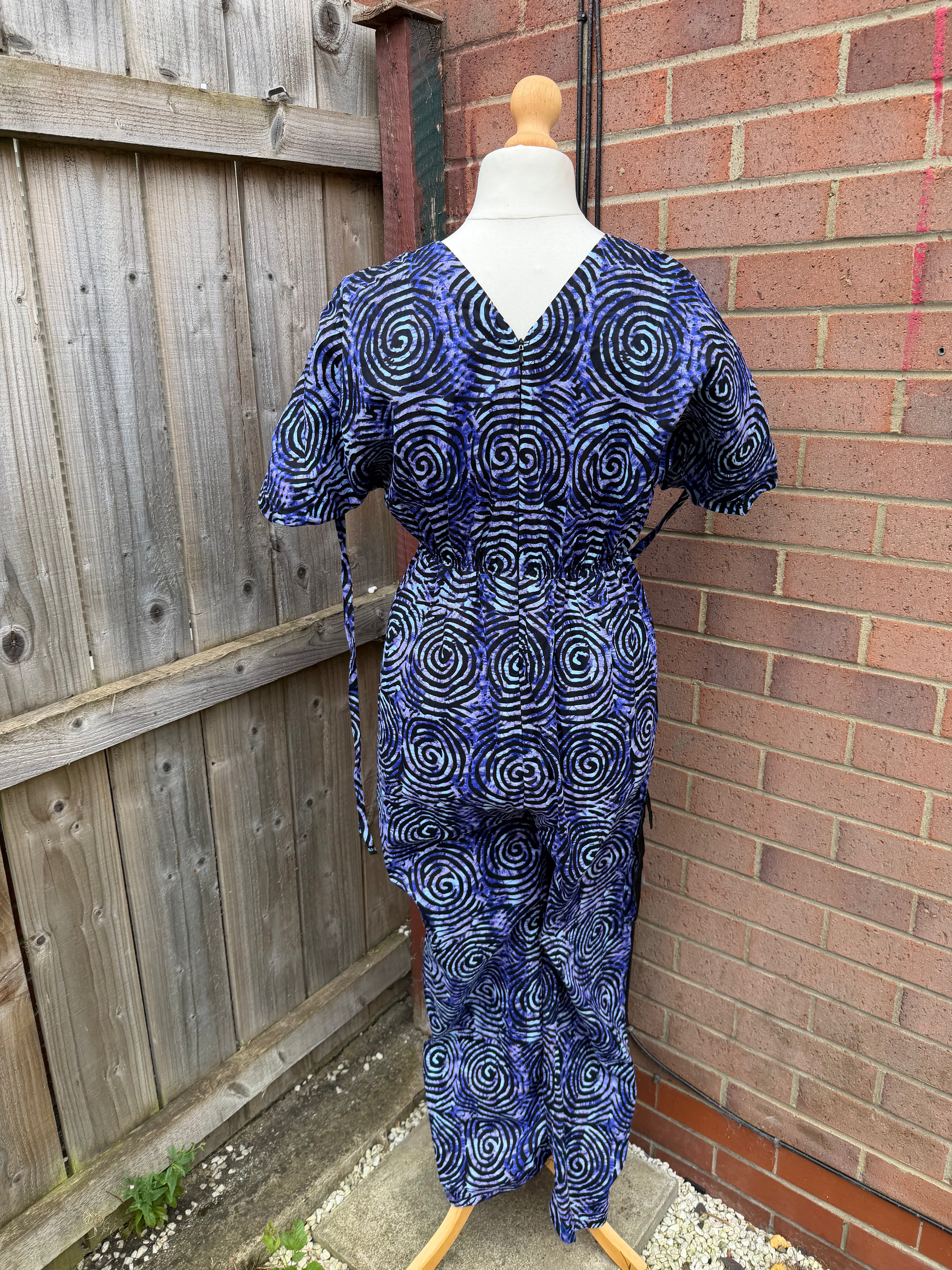 Purple African Print Maxi Dress Ankara Boho Festival Pocket Dress